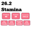 Stamina Marathon Training Plan